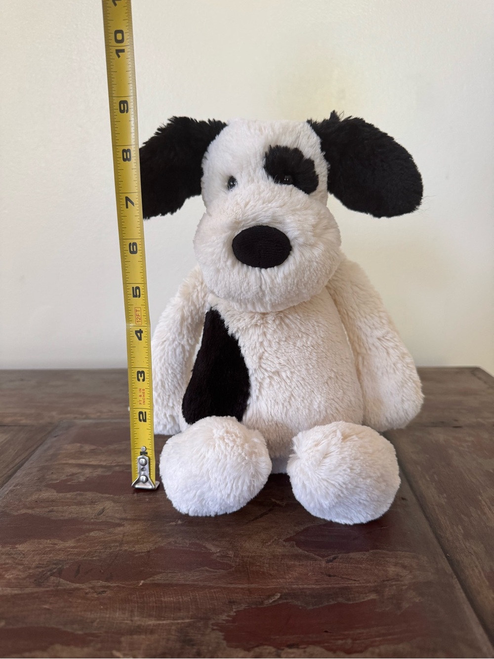 Jellycat Bashful Black & Cream Puppy Dog 9” plush toy stuffed‎ animal baby kids - Picture 5 of 7